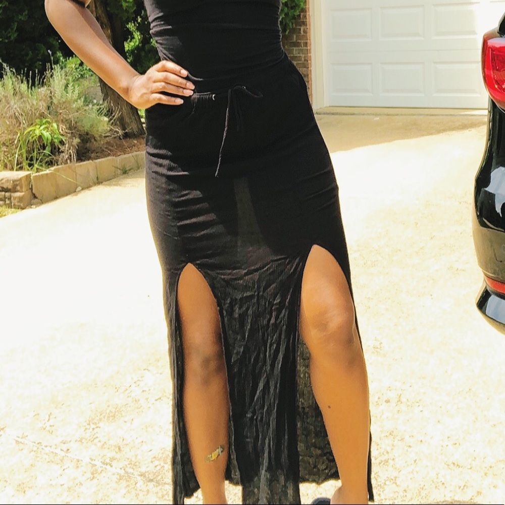 Forever 21 Double Slit Maxi Skirt